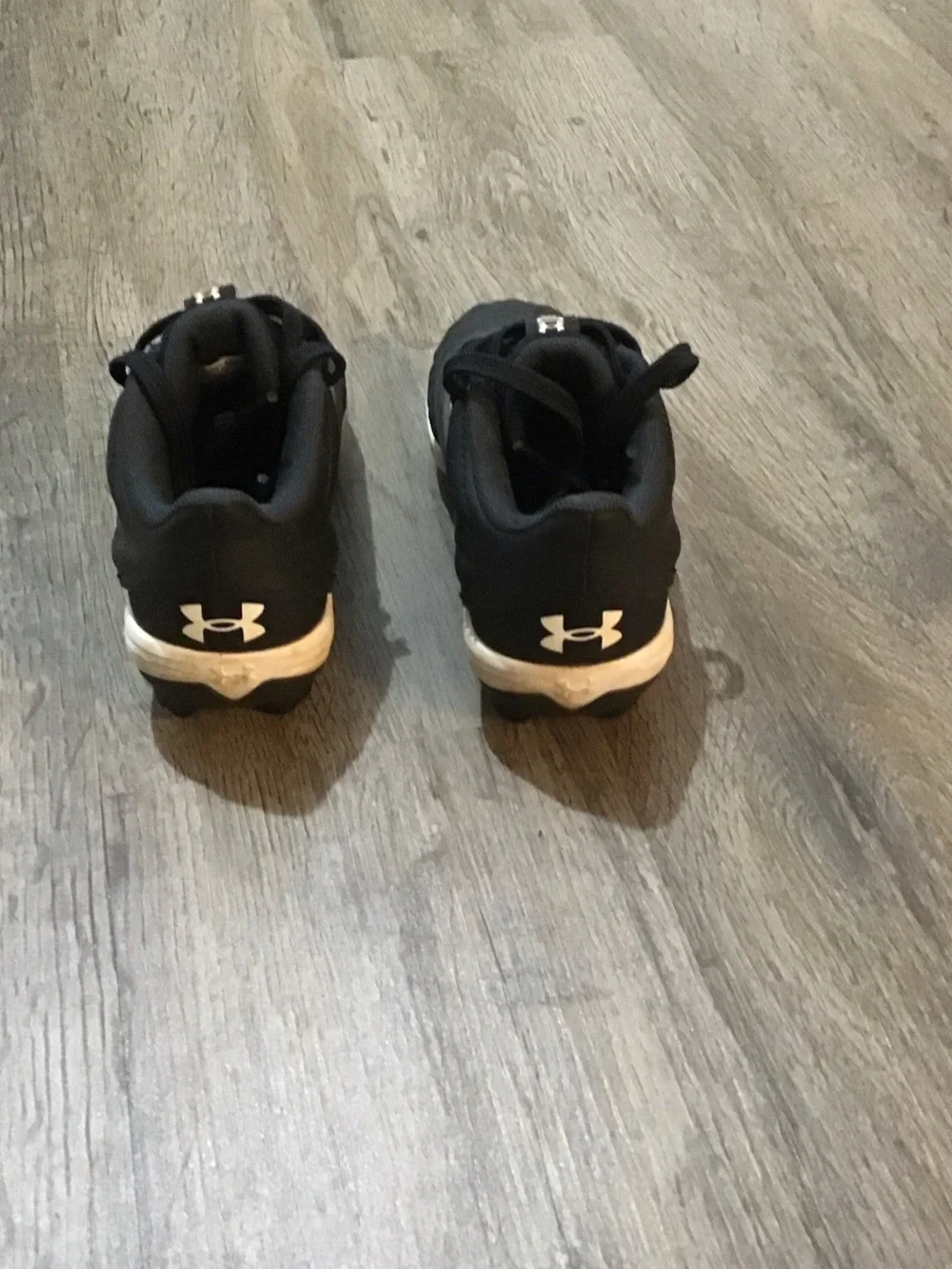 Under Armour Kids Black and White Turf Cleats